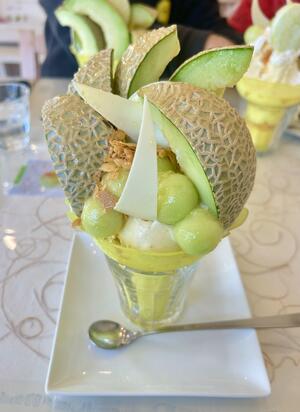 メロンパフェと桜！＠下田ダイバーズ[2]